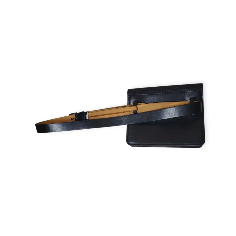 Calvin Klein Wide Flap Embossed Monogram Belt Bag‎ Black - Interior Defect